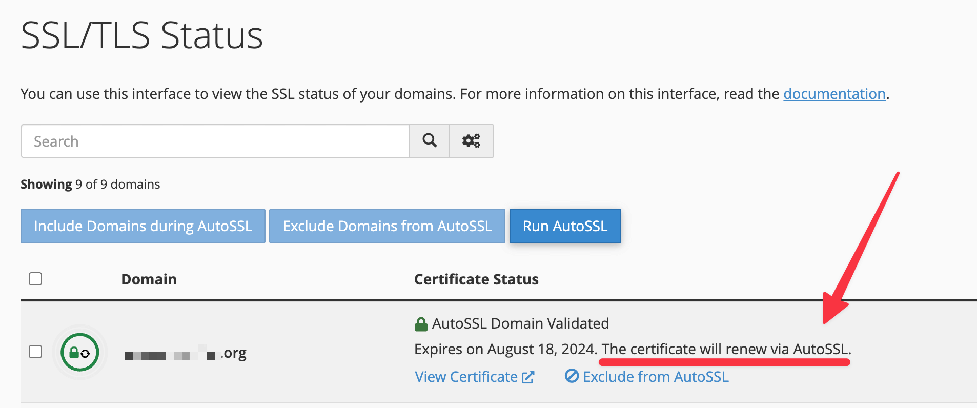 il tuo certificato si rinnoverà automaticamente se vedi questo