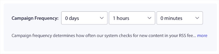 ความถี่ของแคมเปญฟีด RSS