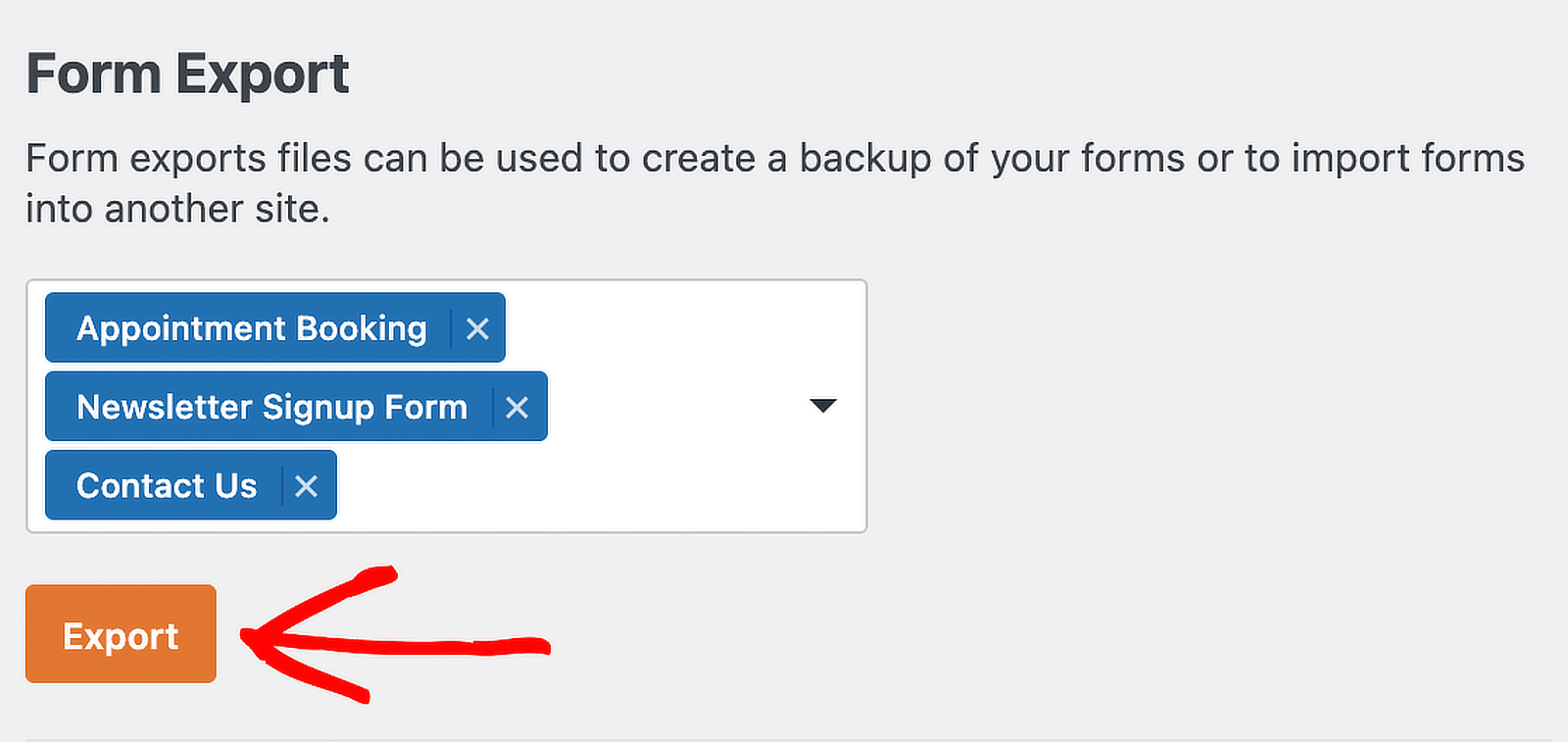 export forms