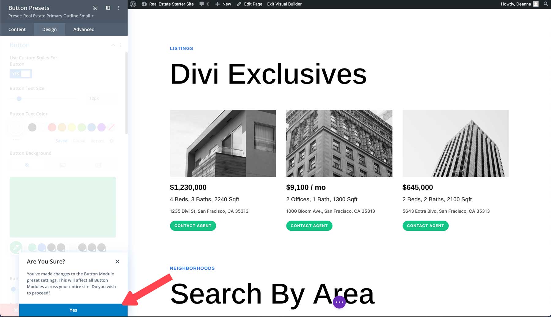 Divi の不動産スターター サイト