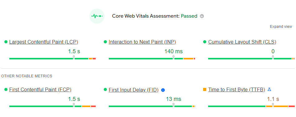 O evaluare a promovată de Core Web Vitals