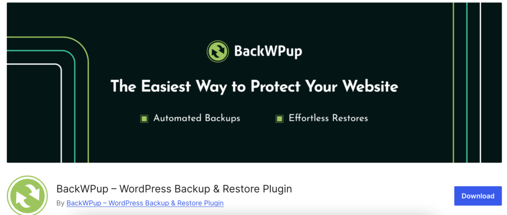 Esta é uma captura de tela do BackupWp