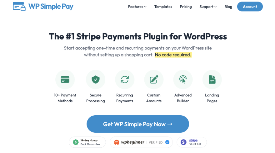 Plug-in WP Simple Pay Payments per WordPress