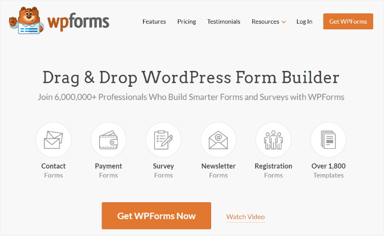 wpforms homepage