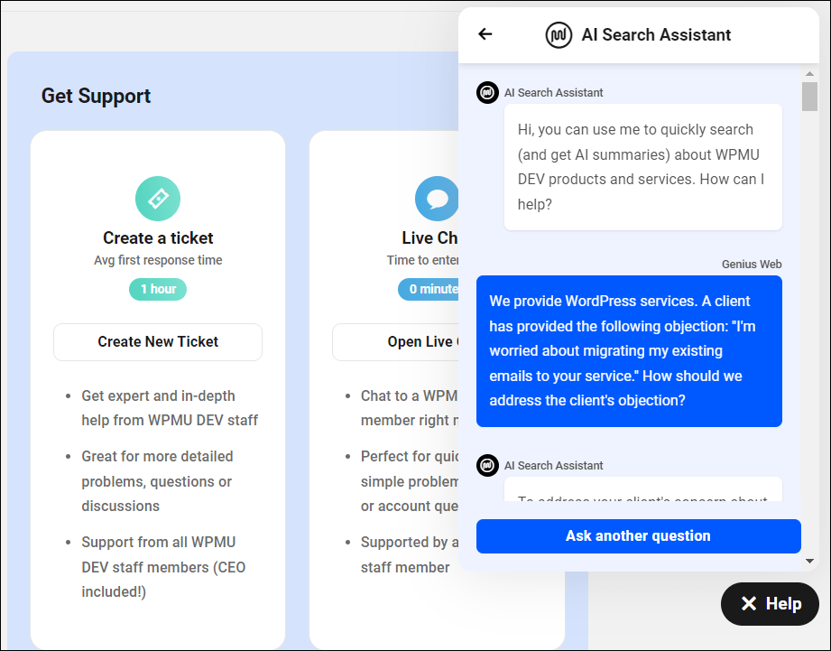 Assistant IA WPMU DEV