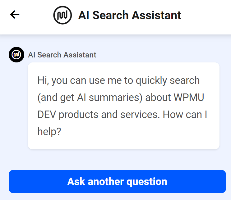 Asisten Pencarian AI WPMU DEV