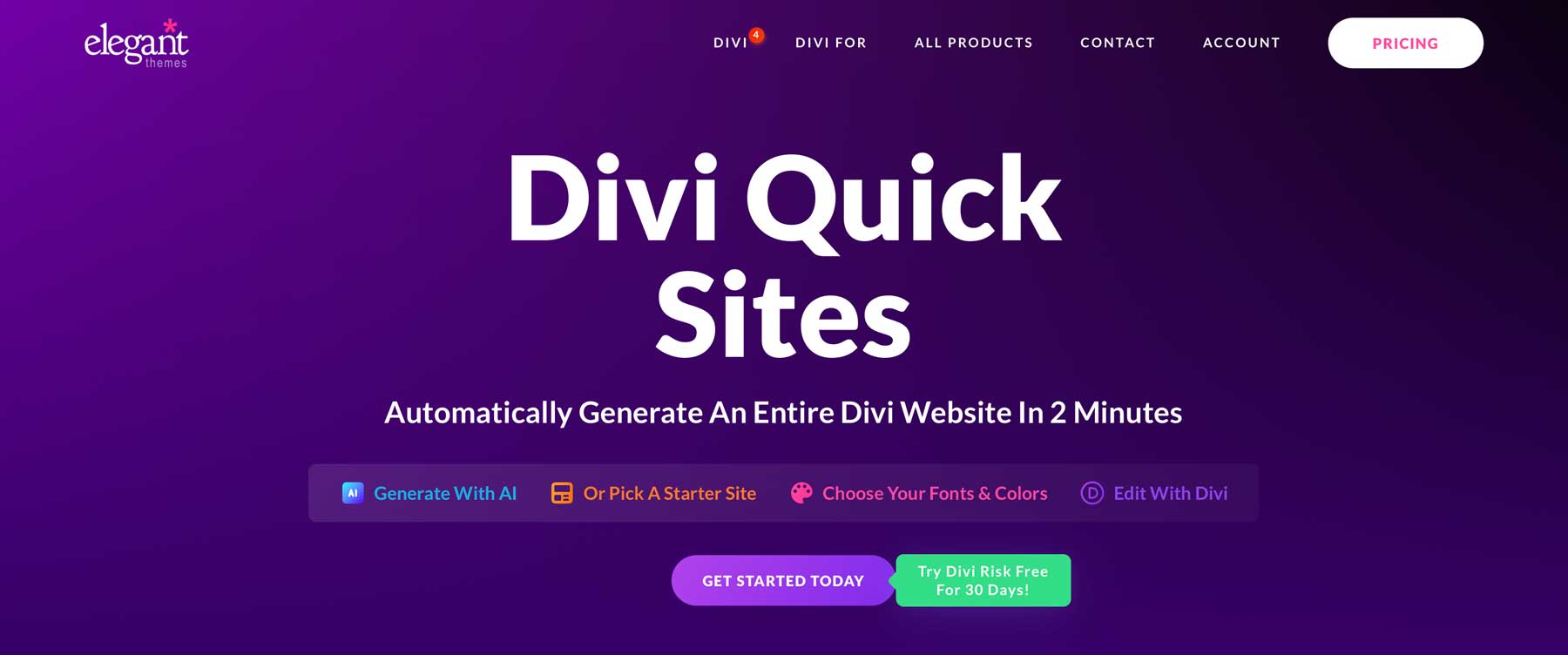 Sites rápidos Divi