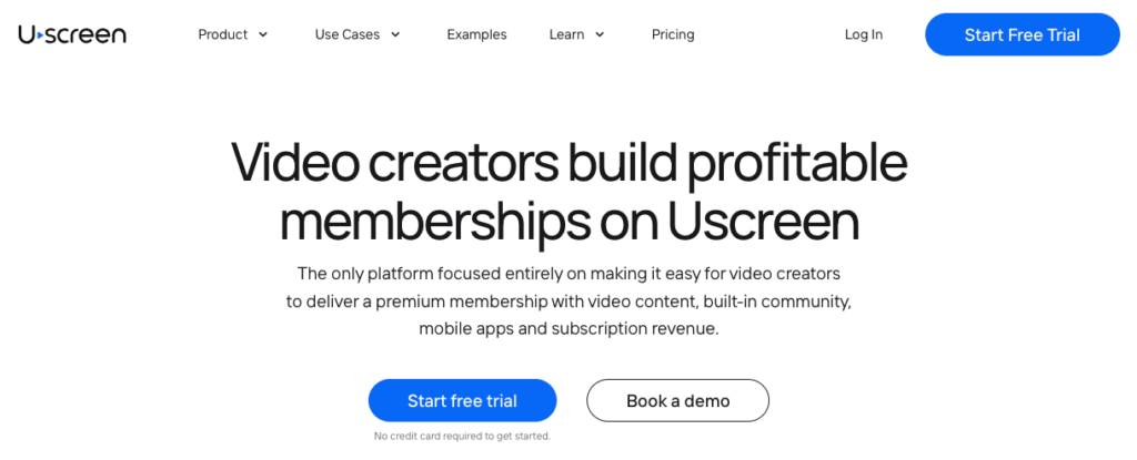 Plataforma del sitio de membresía de Uscreen