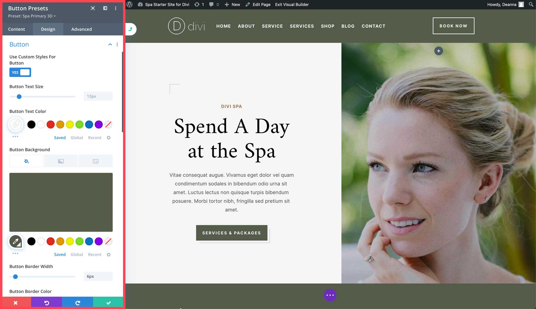 Divi 的 Spa 入门网站