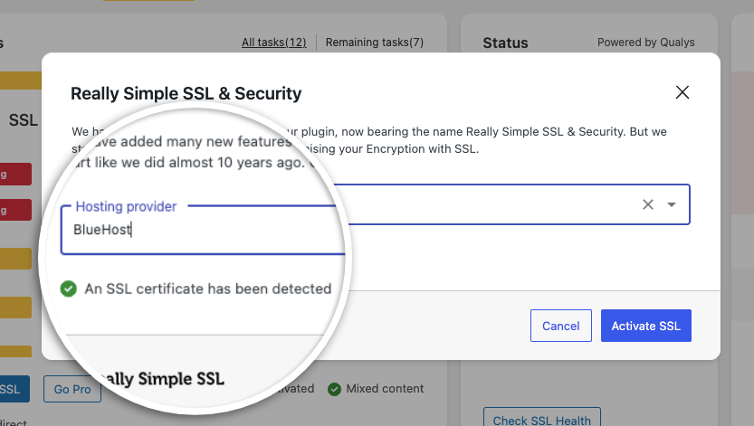 Detectar certificado SSL de host da web