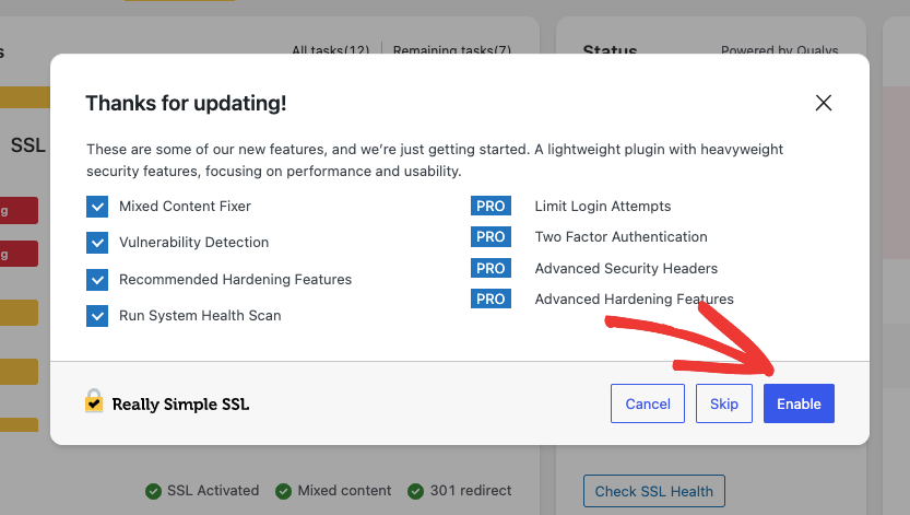 启用真正简单的 SSL 功能