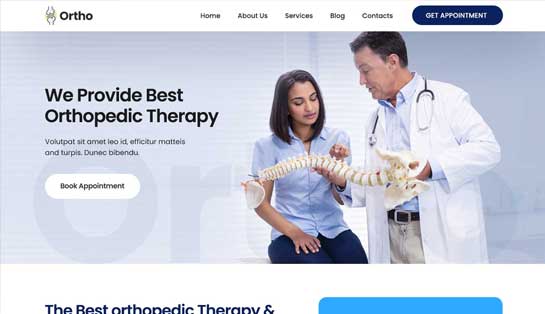 WordPress-Theme für orthopädische Therapie