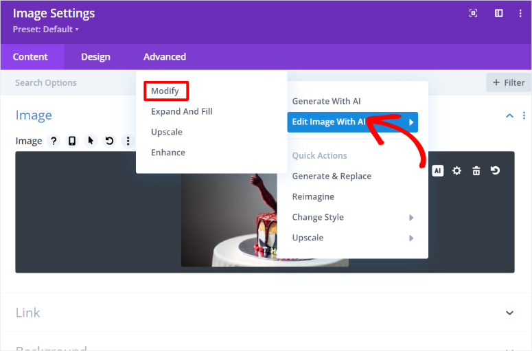 divi modify ai image