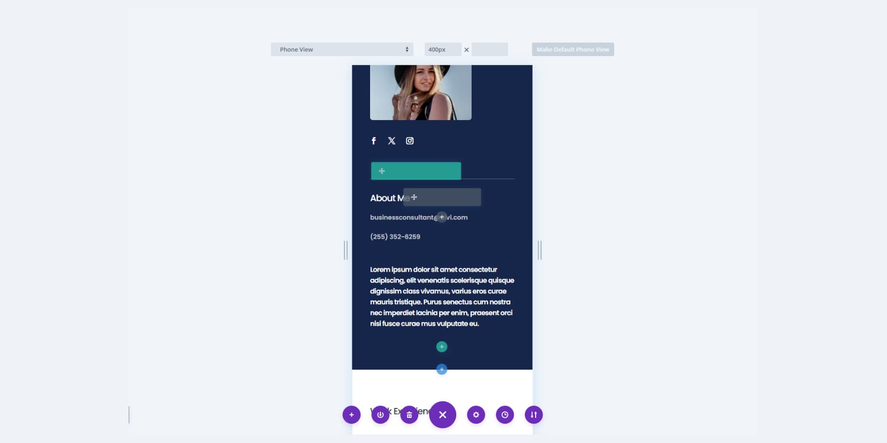 Ein Screenshot von Divis Responsive Builder