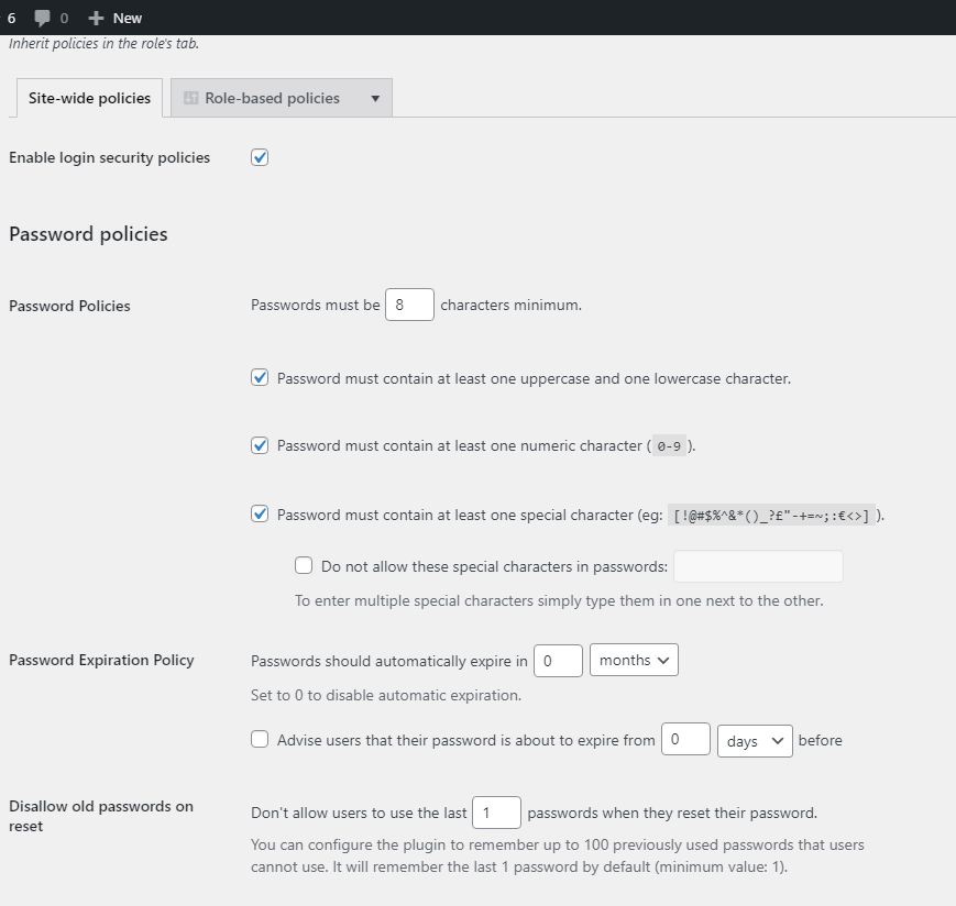 melapress-sicurezza-impostazione-password