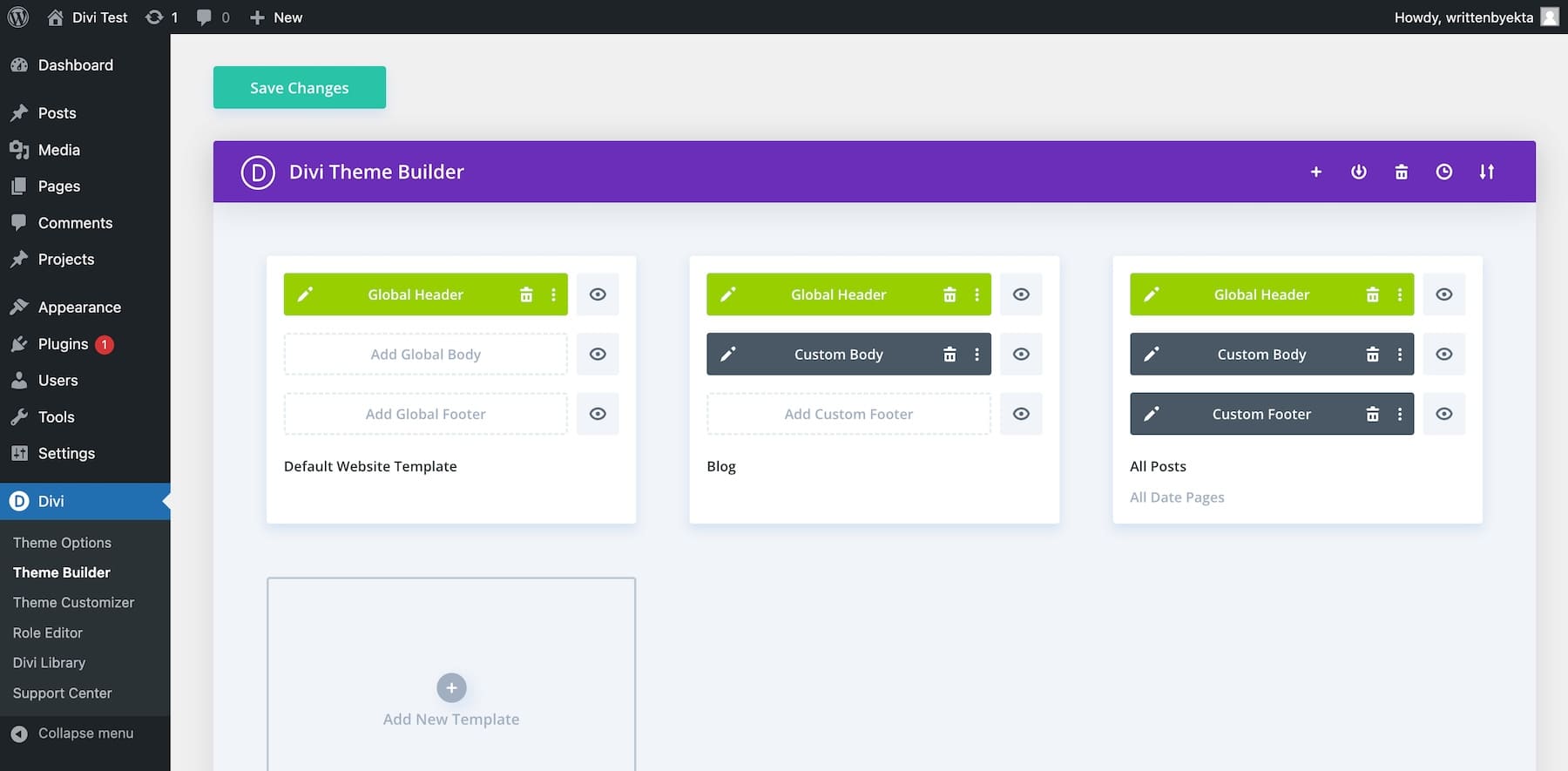 generatore di temi divi per progettare layout globali