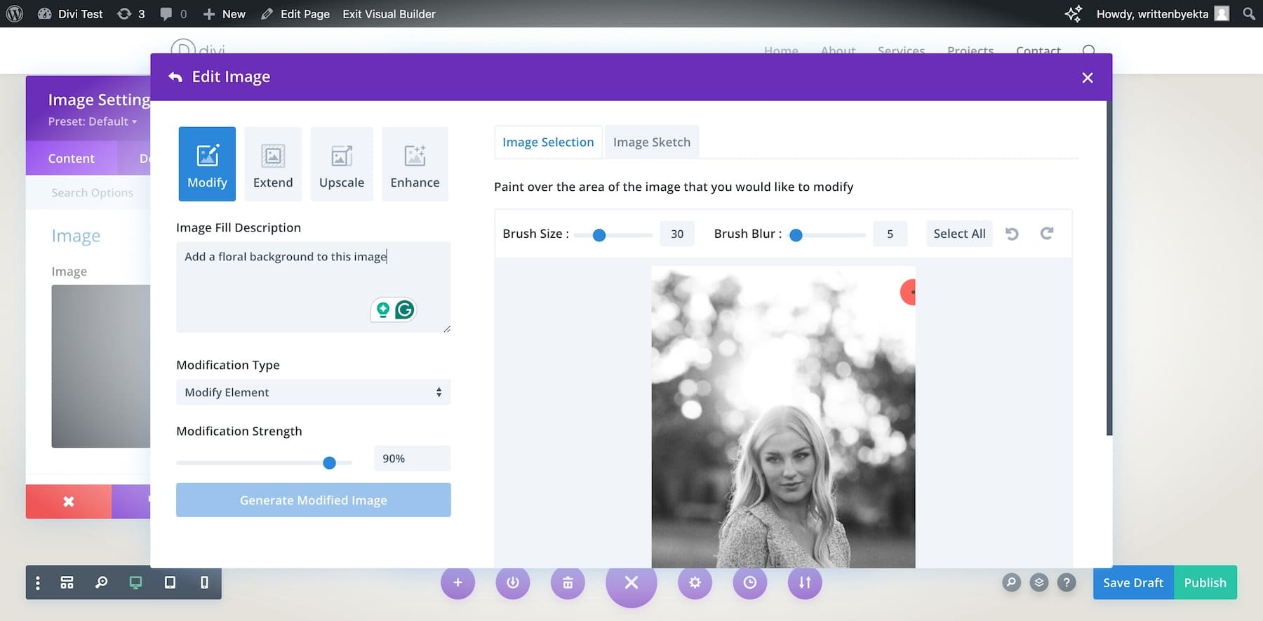 éditer des images avec Divi Ai