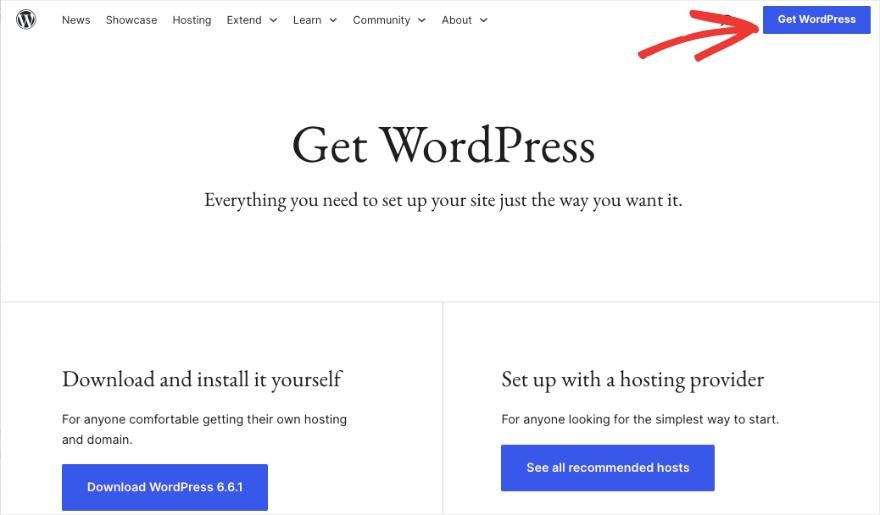 Obțineți WordPress