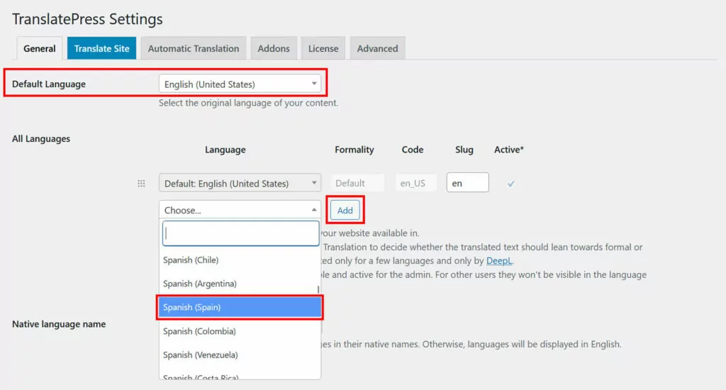 tetapkan bahasa default dan target untuk memulai blogging internasional