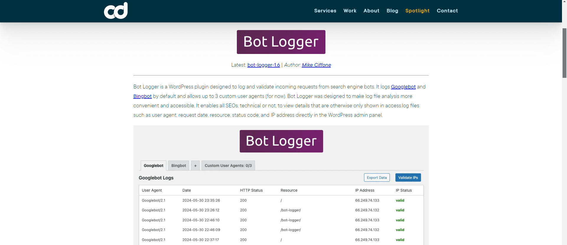 Bot Logger para análise de rastreamento de bot WP SEO