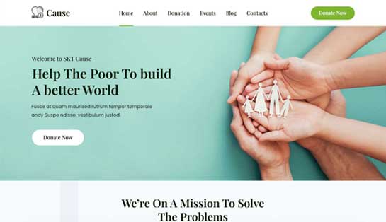 Tema WordPress de crowdfunding