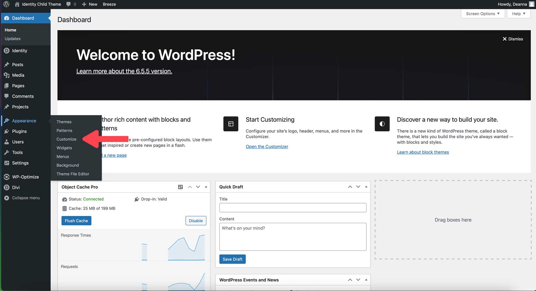 WordPress 自訂器