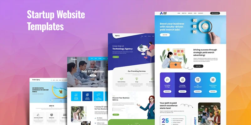 Vorlagen für Startup-Websites