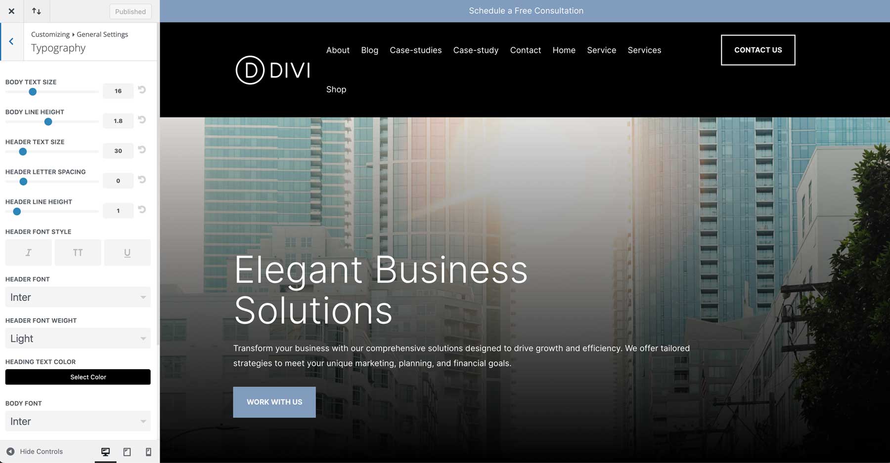 Divi の企業スターター サイト