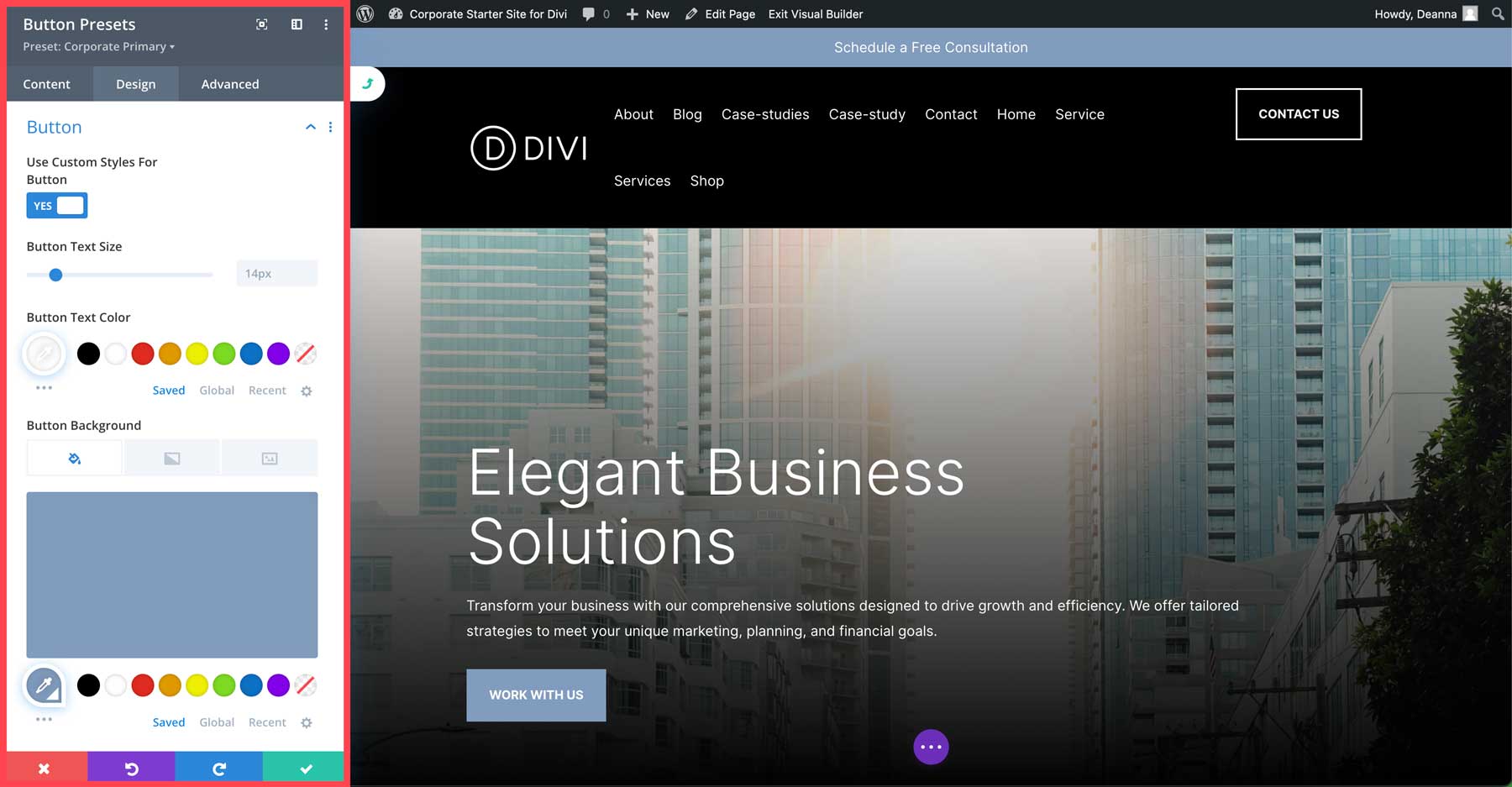 Divi の企業スターター サイト