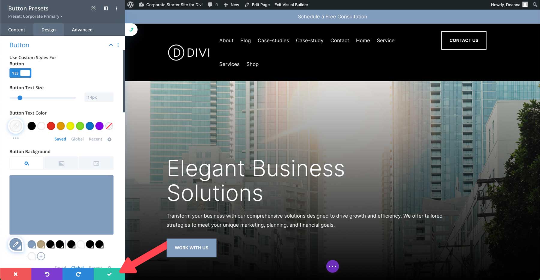 Divi 的企業起始網站