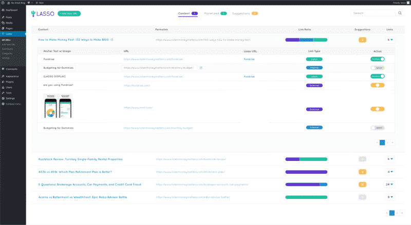 ปลั๊กอิน Lasso WordPress