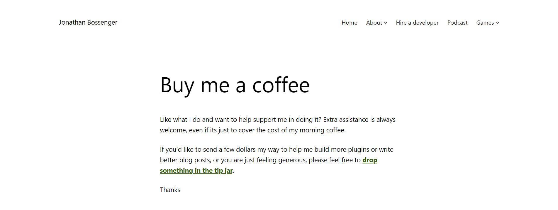 ตัวอย่าง - Buy Me a Coffee - เพิ่มการสนับสนุนด้วยการบริจาคอันมากมาย