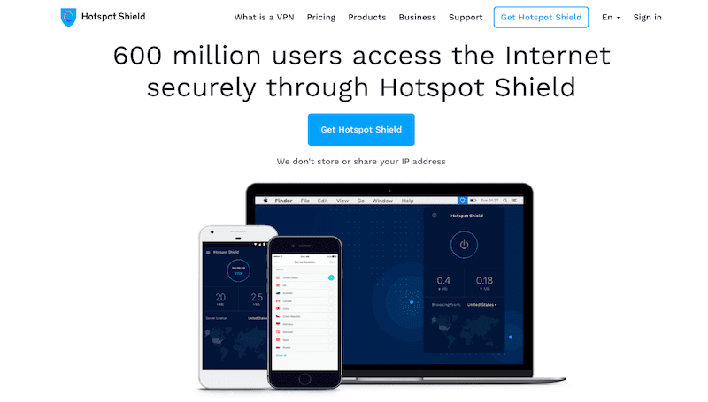 ホットスポット シールド VPN