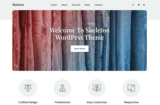 Tema WordPress scheletro