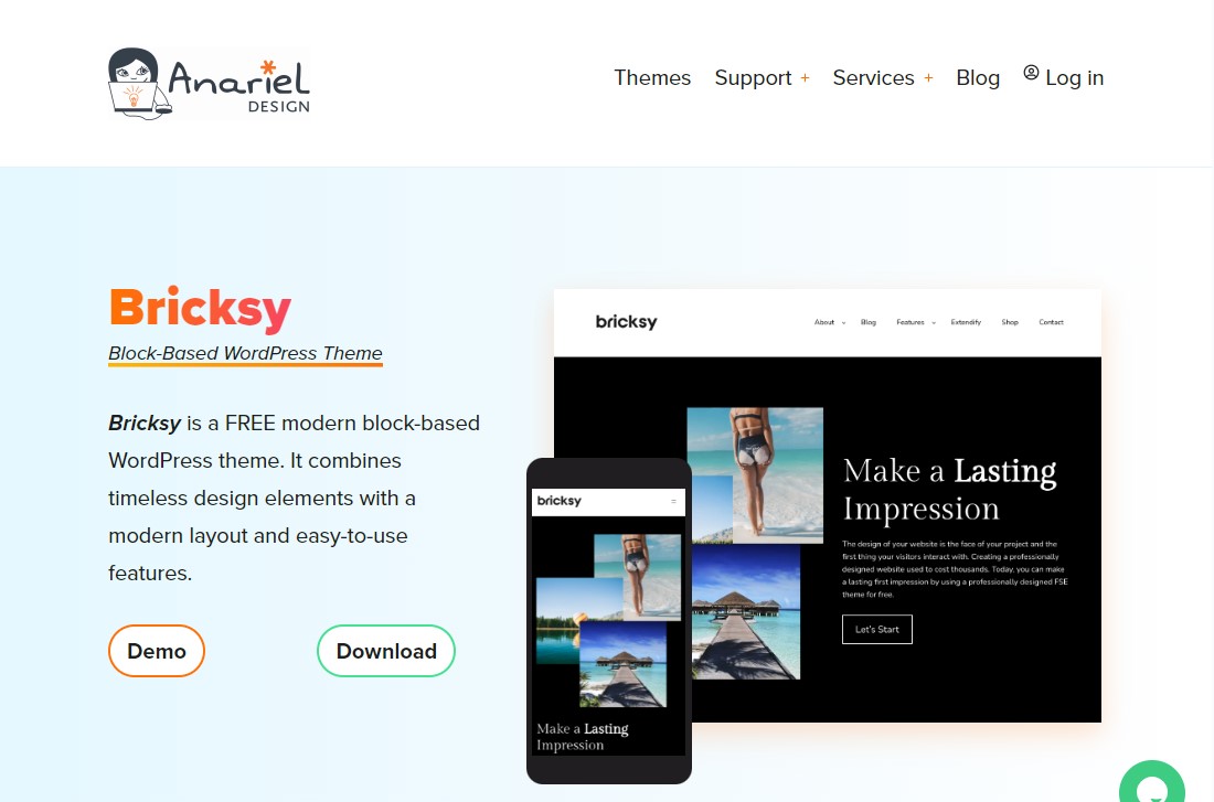 Bricksy - ธีม WordPress แบบบล็อก