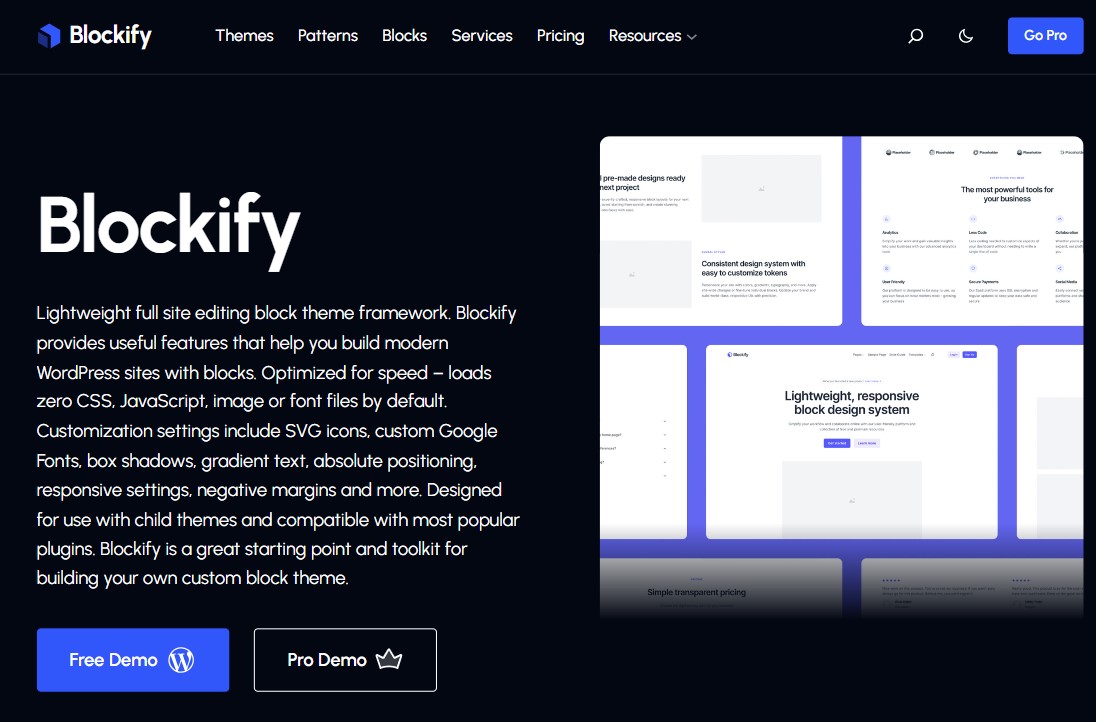 Blockify – Temi di blocco WordPress