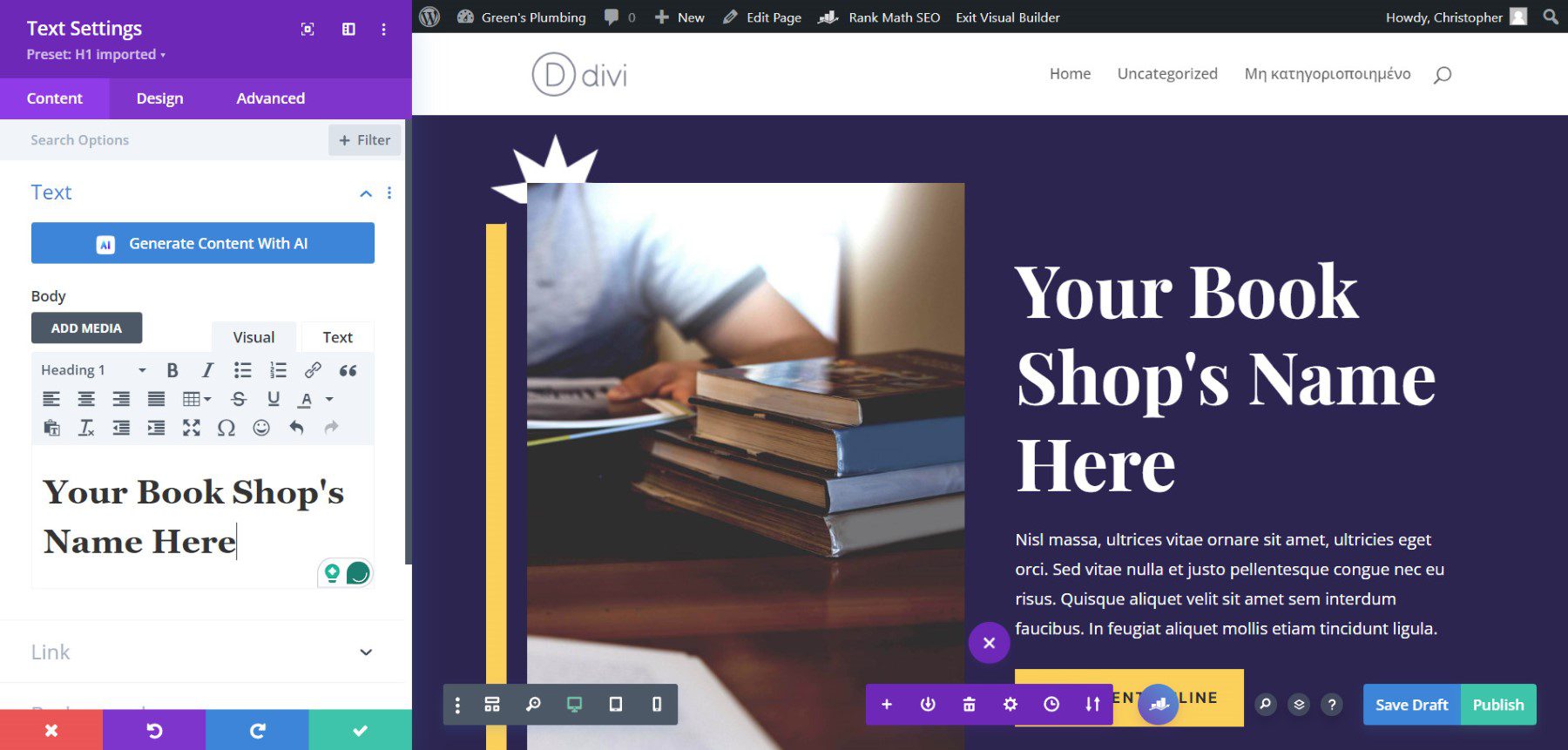 สร้างหน้าใหม่ด้วย Template Divi - ขั้นตอนที่ 10