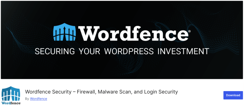 Questa è un'immagine di Wordfence, il plugin WordPress più popolare