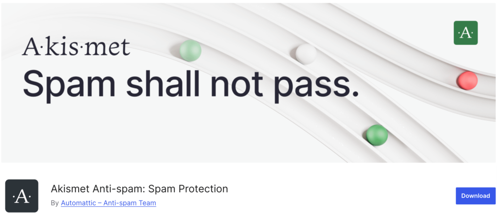 Ini adalah gambar Akismet - Plugin WordPress terpopuler
