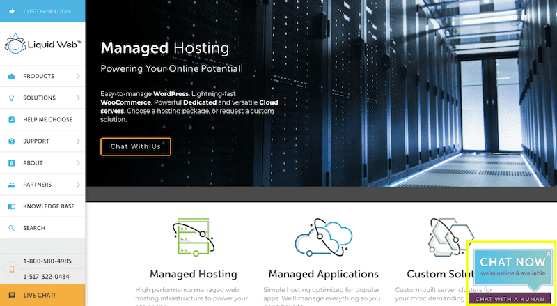 Liquid Web Live Chat