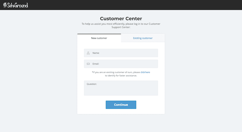 SiteGround-Kundencenter