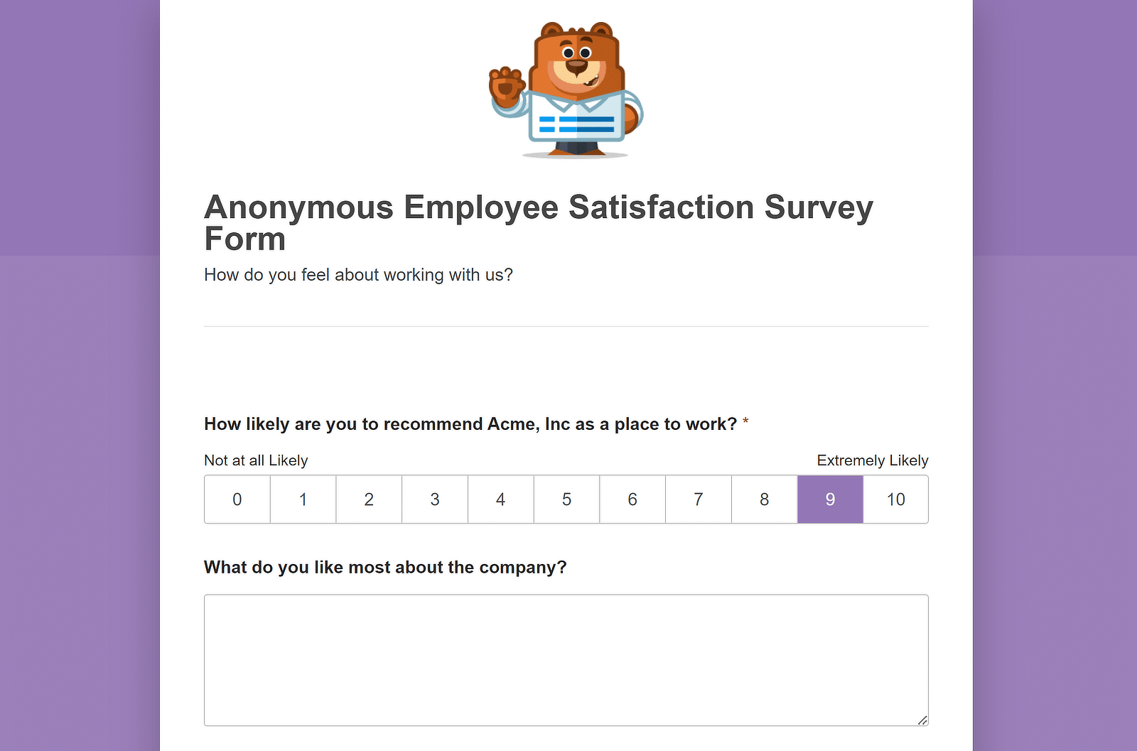 Form page ready