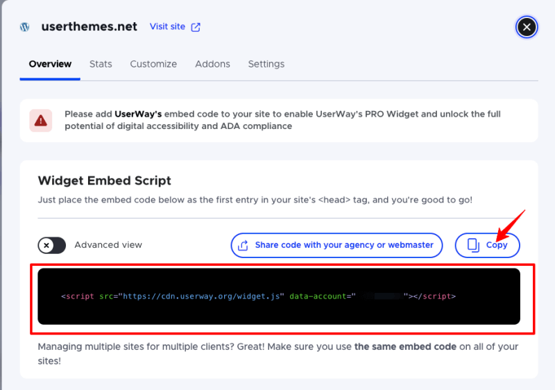 Embed-Code-Head-Tag