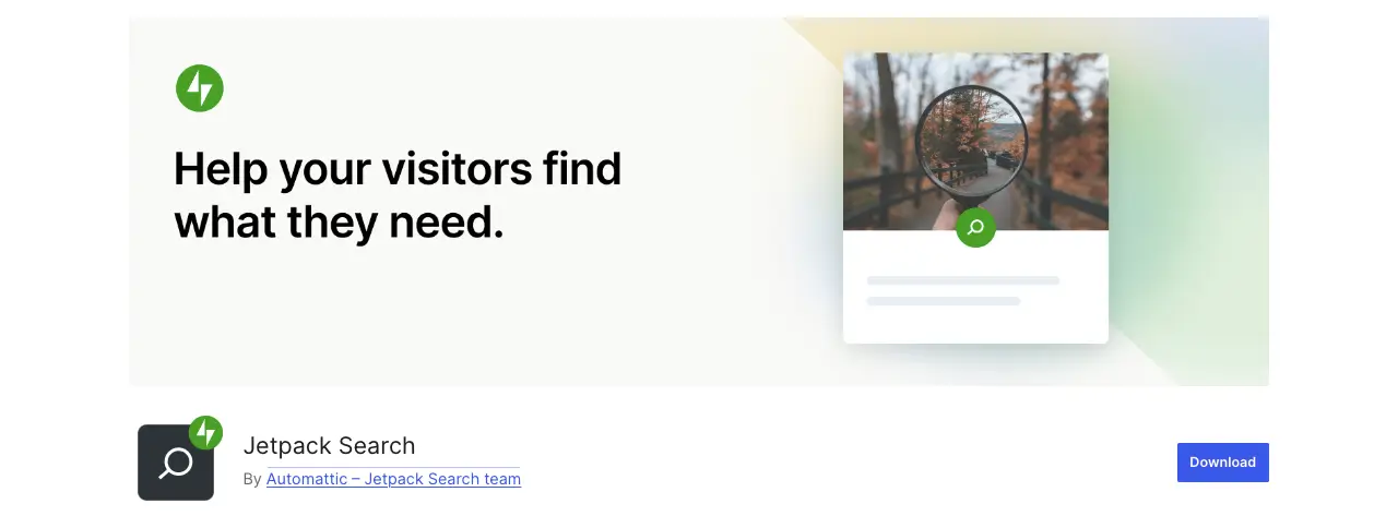Jetpack Site Search Plugin