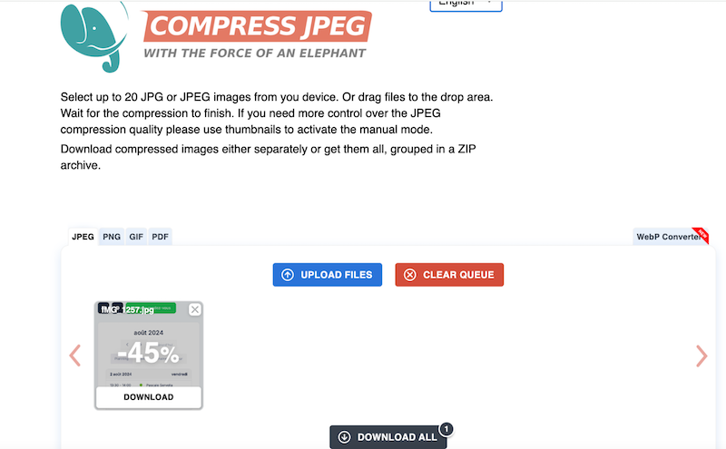 การบีบอัด JPEG - ที่มา: CompressJPEG 