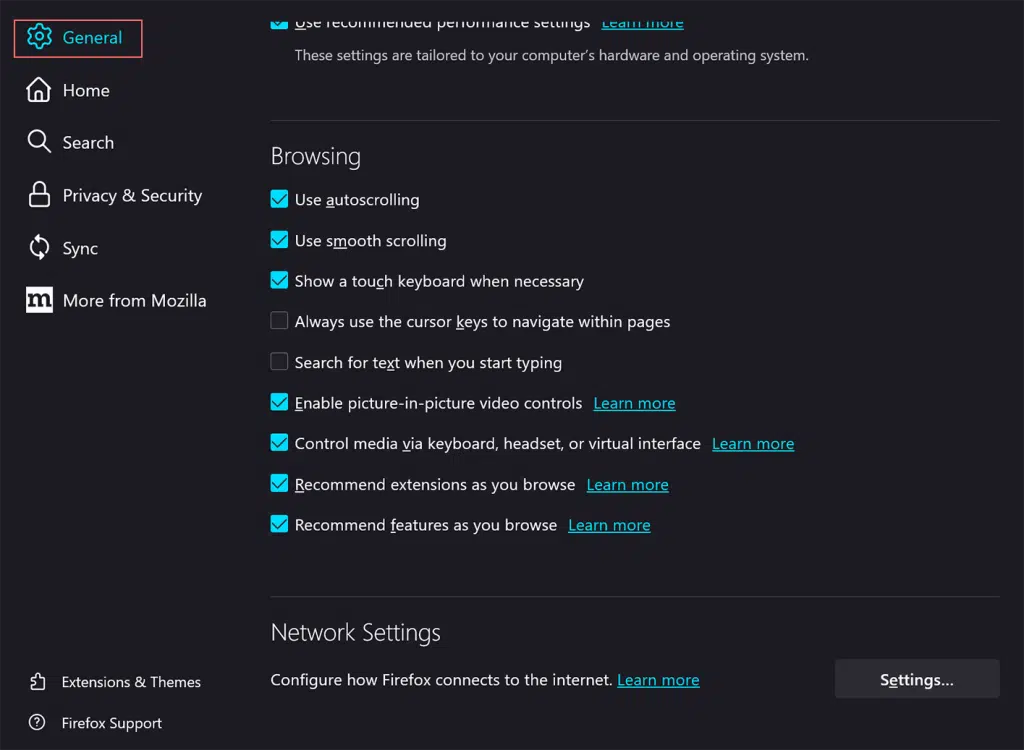 Update proxy Settings in Firefox Mozilla