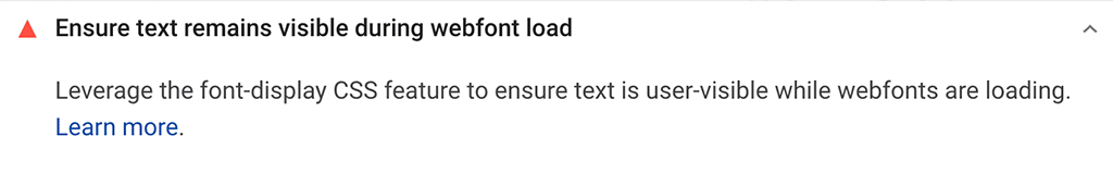 Ensure Text Remains Visible During Webfont Load