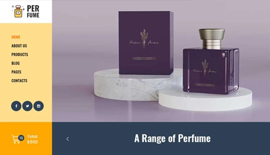 Tema WordPress de loja de perfumes