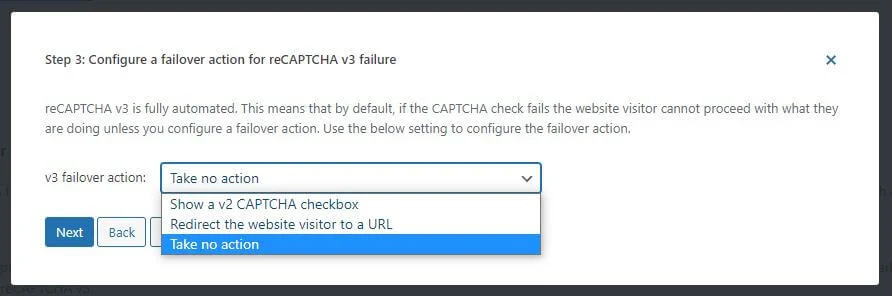 configuration recaptcha