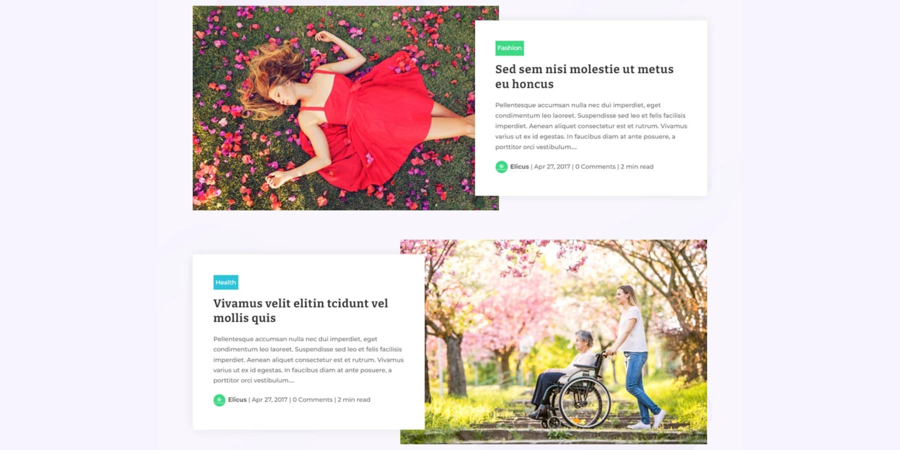 Ein Screenshot des Box Extended-Beispiels von Divi Blog Extras